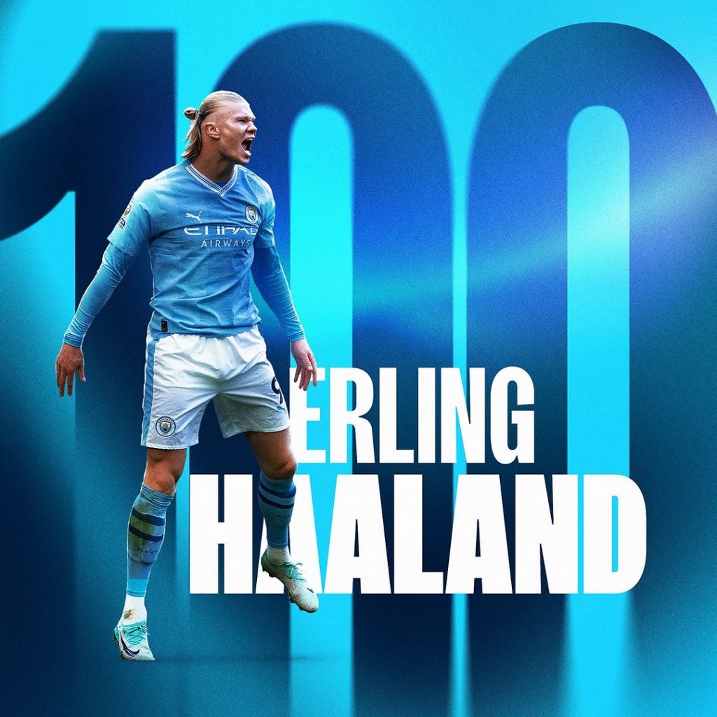 Erling Haaland và những con số đáng kinh ngạc xoay quanh cột mốc 100 bàn cho Man City 1